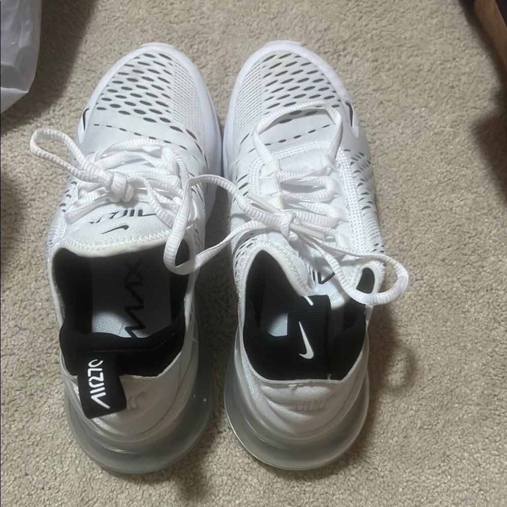 Nike White and Black Air Max Shoes